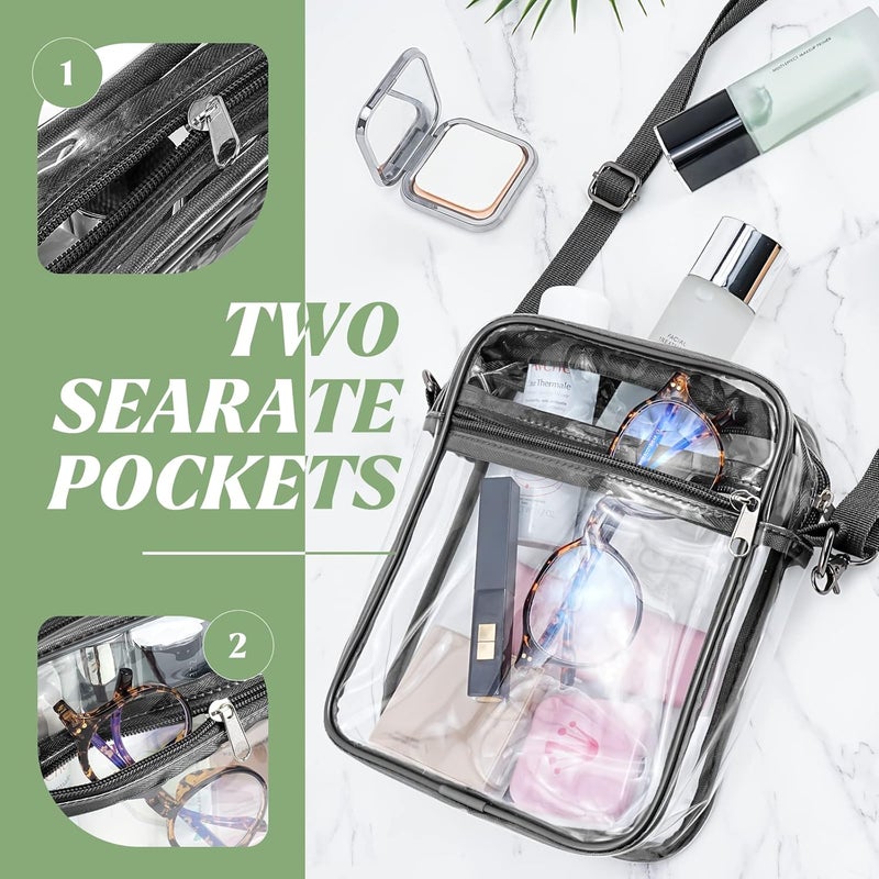 yuanming Clear Bag Stadium Approved, Clear Crossbody Purse Bag, Clear Stadium Bags for Women - Image 4